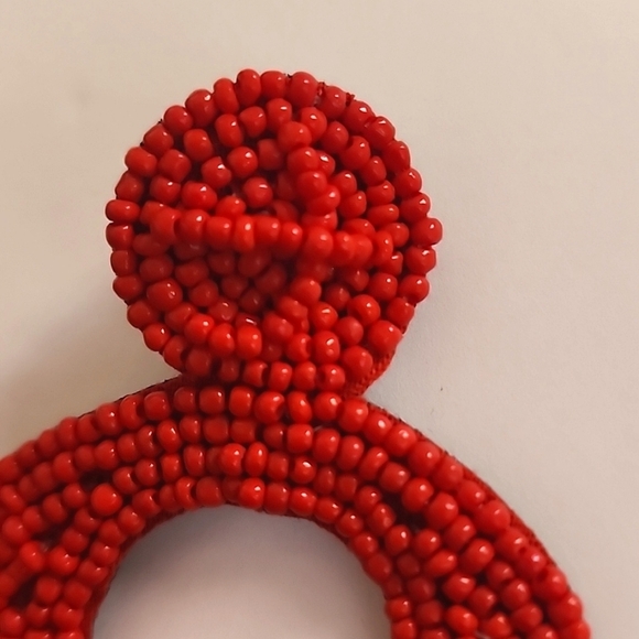 Kenneth Jay Lane KJL Womens Legendary Boho Cherry Red Post Dangle Earrings - Picture 6 of 12